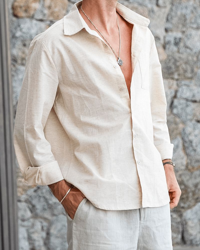 Cap Town 100% Linen Shirt Vincci Belmont