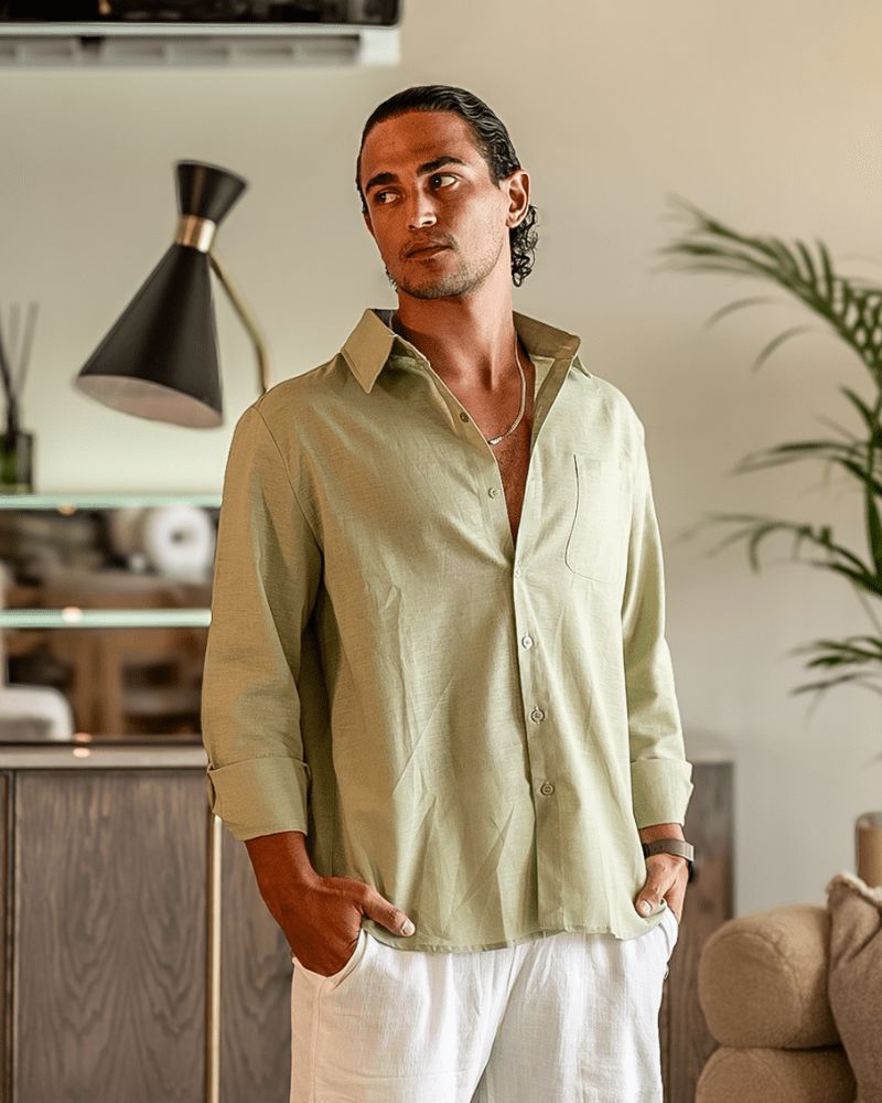 Cap Town 100% Linen Shirt Vincci Belmont