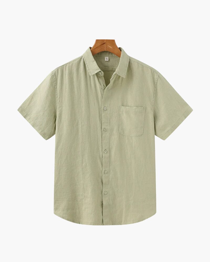 Cape Town Short Sleeve Linen Shirt Volk Vert Menthe S 
