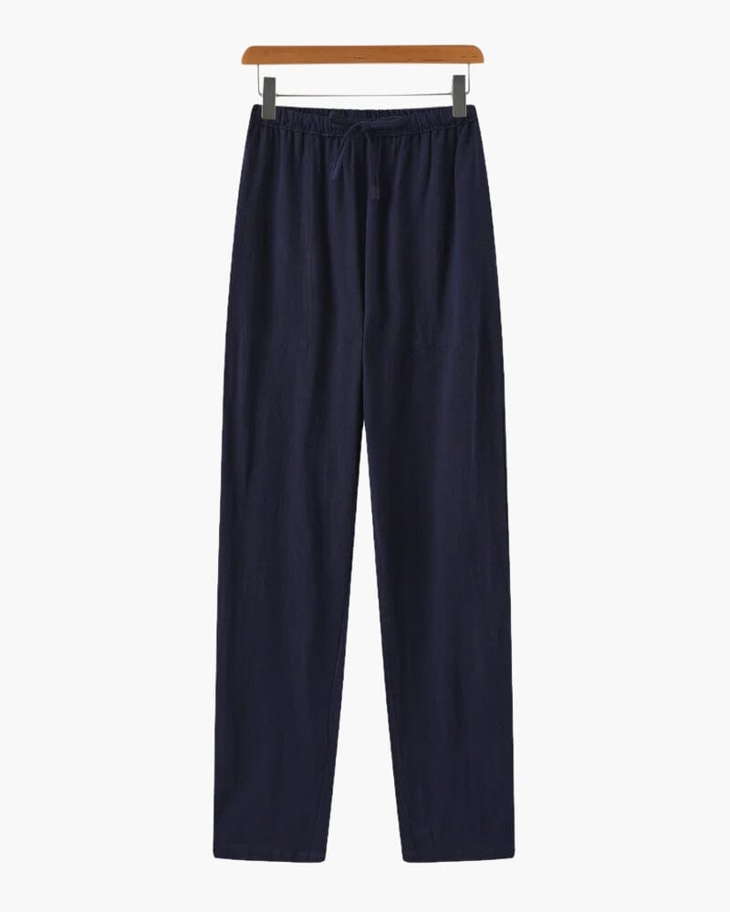 Marrakech - Slim Fit Linen Pants Volk Bleu S 