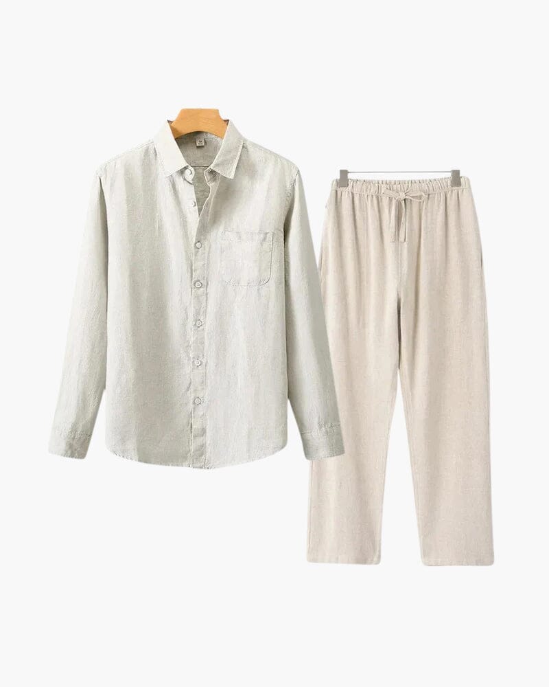 Old Money Linen Set (Long Sleeve) Volk Beige Beige S