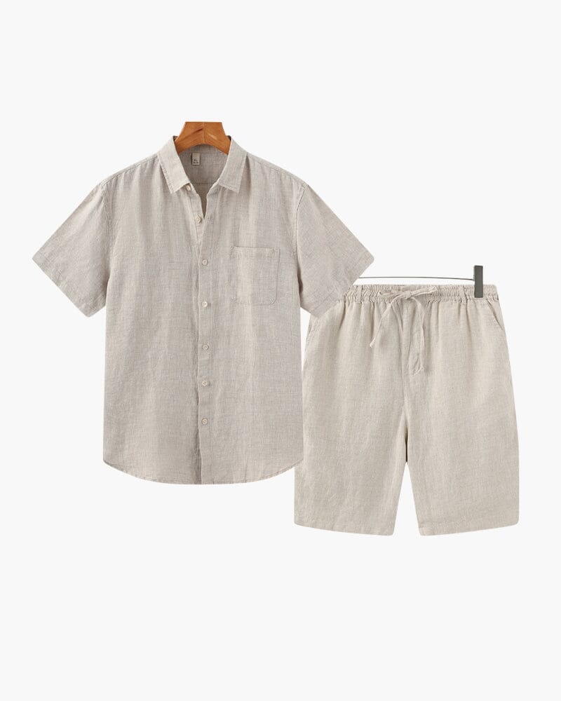 Old Money Linen Set (Shorts) Volk Beige Beige S