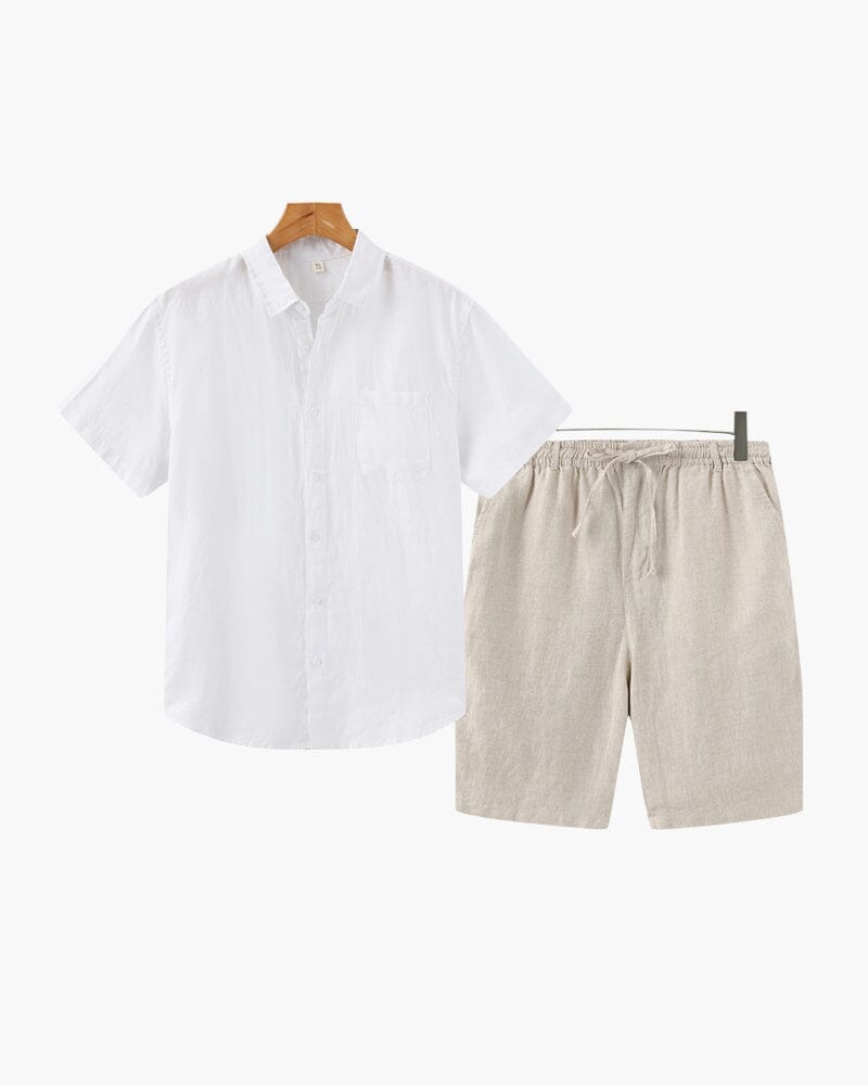 Old Money Linen Set (Shorts) Volk Blanc Beige S